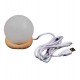 Life Of Balance USB Salt Lamp Moon White ea